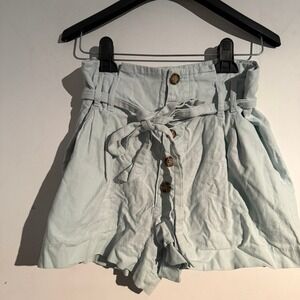 Abercrombie & Fitch Medium Y2K Paper Bag Waist Shorts Preppy Old Money